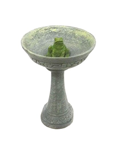 Fairy Gardening Mini Bird Bath With Frog