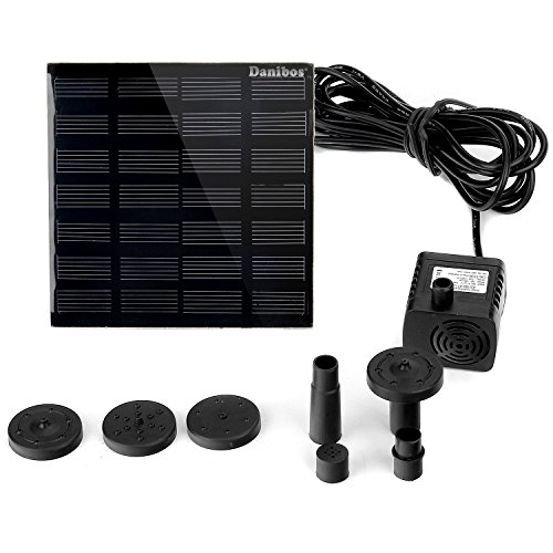 Solar Pump Danibos Solar Power Water Pump Panel Kit Submersible Water Pump for Pool Garden Pond Birdbath Fountain Panel Size 43 x 43 inch 12w solar pump