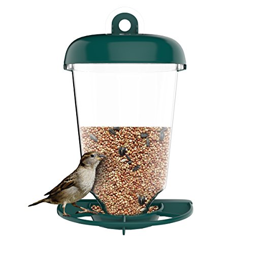 Bird Feeder Window Station for Outdoor Wild Birds with Suction Cup and Seed Tray Use Outside on Balcony Deck Garden or Window by Pure Garden