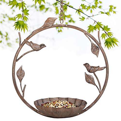 Tenforie Bird Feeder Hanging Tray Seed Tray for Bird FeedersBird Bath Attractive Long Lasting Outdoor Garden Backyard Decorative Great for Attracting Pet Hummingbird Feeder