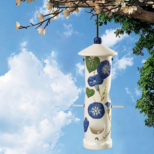 Bits and Pieces - 13 Ceramic Hanging Wild Bird Feeder - Durable Outdoor Garden DÃ©cor