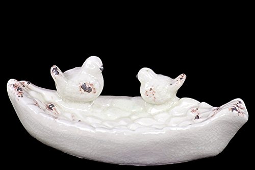 Ceramic Bird Feeder in White