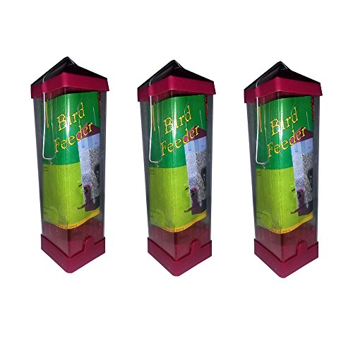 Clear Plastic Bird Feeder Savings Bundle Lot of 3