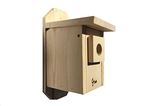 JTown Bluebird Bird House - Bird Feeder Outdoor Natural Wood Wooden Birdhouse Easy Clean Door Predator Safe