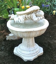 Cast Stone Angel Birdbath Sculpture Home Garden Decor Water Feature