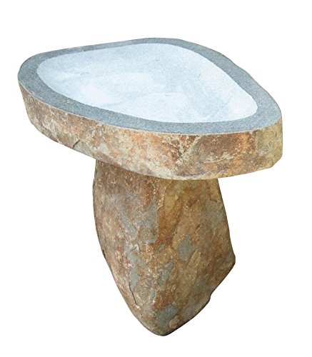 Stone Age Creations Bb-bo-1 Granite Boulder Birdbath Natural Large