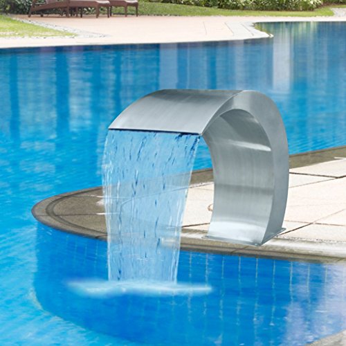 Anself Garden Waterfall Pool Fountain Stainless Steel 177 x 118 x 236