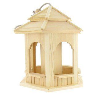 Large Wood Gazebo Bird Feeder