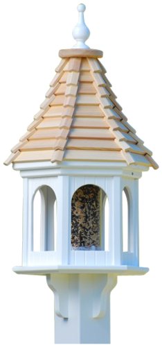 The Birdhouse Chick - Gazebo Bird Feeder-PVC 28x12 Cypress Shake