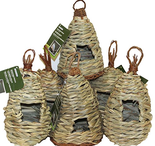 12 Asst Natural Grass Wicker Woven Wild Bird Houses Roosting Pouches Nests Huts
