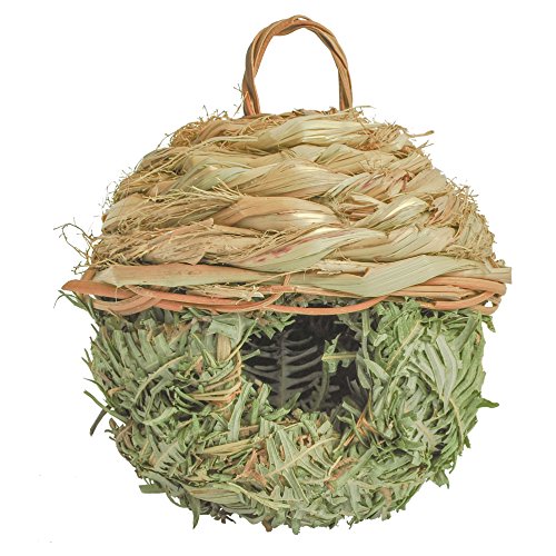 Gardirect Natural Birdhouse, Wild Bird Nest, Reed Weave Natural Roosting Pocket