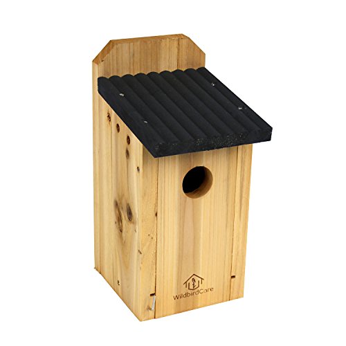 Wildbird Care Bluebird Box Cedar Bird House Bch2a, Natural