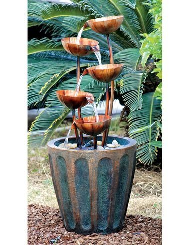 Design Toscano Copper Falls Cascading Garden Fountain