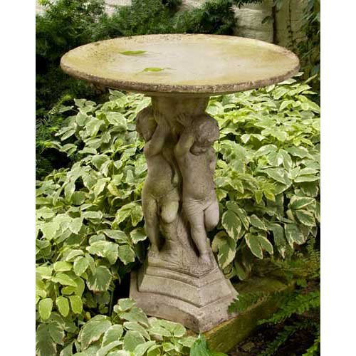 Orlandistatuary Fs8237 Birdbath Bella Bimmbi Sculpture 22&quot White Moss Finish