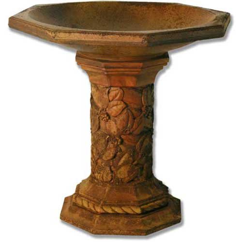 Orlandistatuary Fs8419 Turner Birdbath Sculpture 21&quot Sandstone Finish