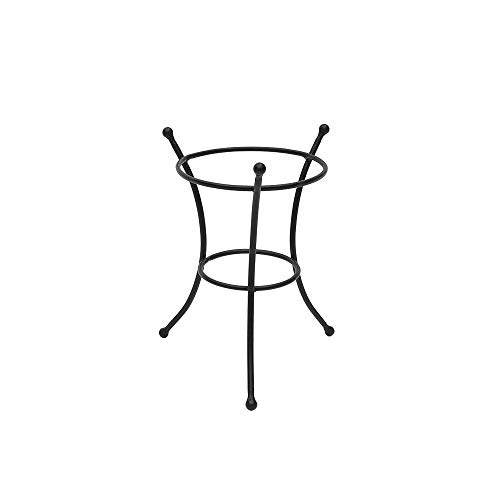 Achla Designs GBS-20 Multi-Use Small Wrought Iron Metal Plant birdbath Bowl Stand Flowerpot Holder 8 Black