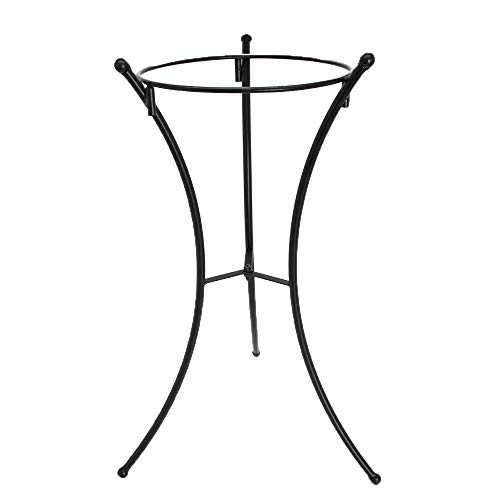 Ferrisland Garden Metal Stand for Glass Gazing Ball Birdbath Bowl Flowerpot Planter Ring Holder Plant Iron Rack Home Office Shop Organizer Black 20 Height 81 Ring Diameter