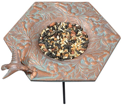 Whitehall Products Hummingbird Garden Bird Feeder Copper Verdi