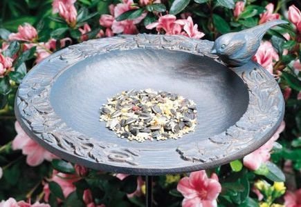 Whitehall Verdigris Chickadee Garden Bird Feeder - 01572