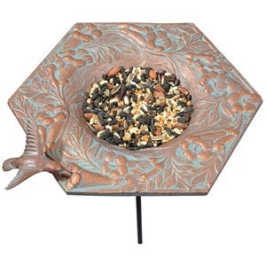 Whitehall Verdigris Hummingbird Garden Bird Feeder - 30465