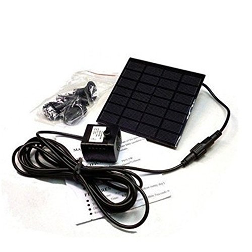 Adeeing Solar Power Water Pump Kit Garden Birdbath Fountain With Separate Solar Panel 12W