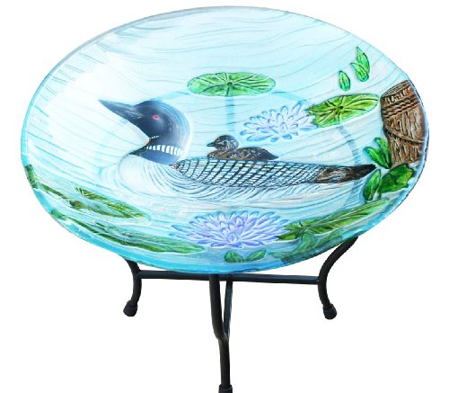 Garden Art Loon Birdbath With Stand