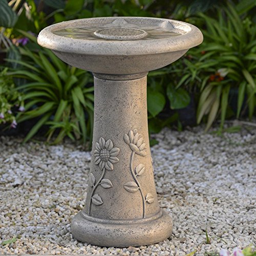 Jeco Sunflower Classical Garden Birdbath