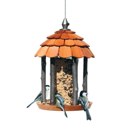 Birdscapes Wood Gazebo Feeder 50129, 2 Lb Capacity