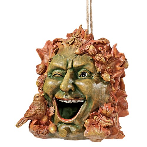 Design Toscano Laughing Greenman Birdhouse Statue