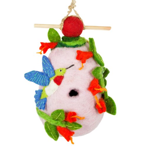 Dzi Handmade Designs Dzi484054 Hummingbird Felt Birdhouse