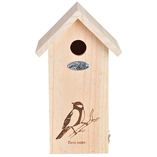 Esschert Design Nk66 Birdhouse With Great Tit Line Drawing