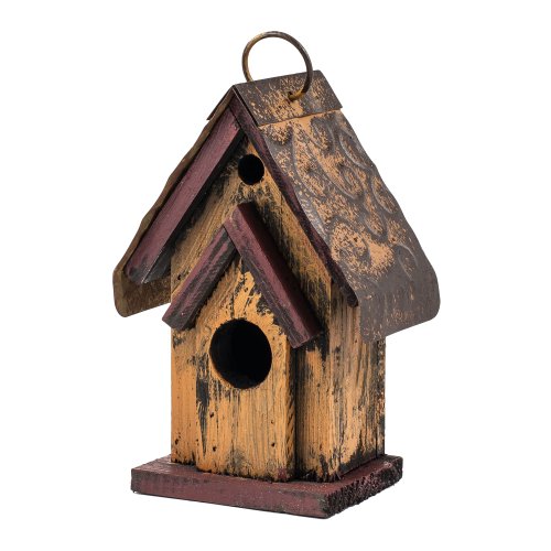 675&quot Brown Hanging Rustic Style Birdhouse