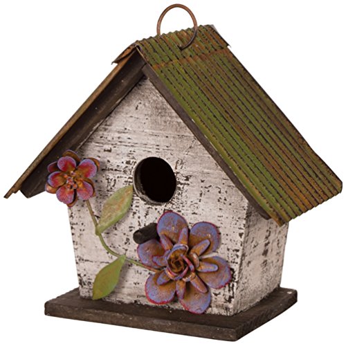 Carson Home Accents Floral White Birdhouse