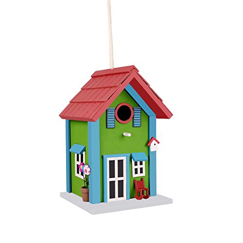 WildBird Care Wooden Cottage Birdhouse for Outside Window BMH17
