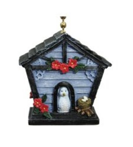 Little Blue Birdhouse With Bird Decorative Ceiling Fan Pull Model 203 Home&Work Tools
