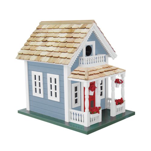 Newburyport Cottage Birdhouse, Blue