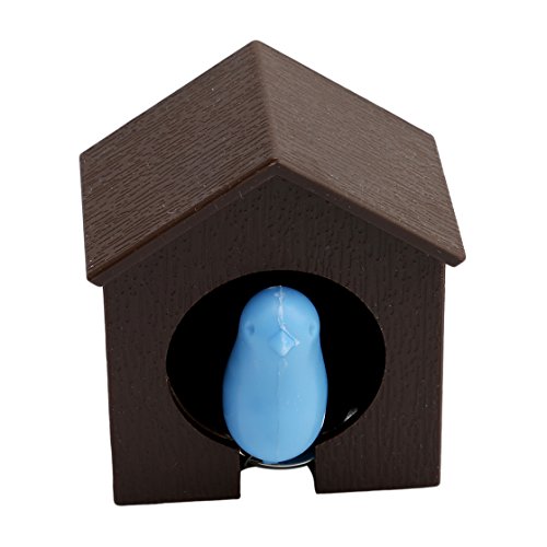 UNKE Cute Sparrow Bird House Nest Whistle Keychain Key Ring Key Holder Protector Wall Hook Hanger GiftBrown House Blue Bird
