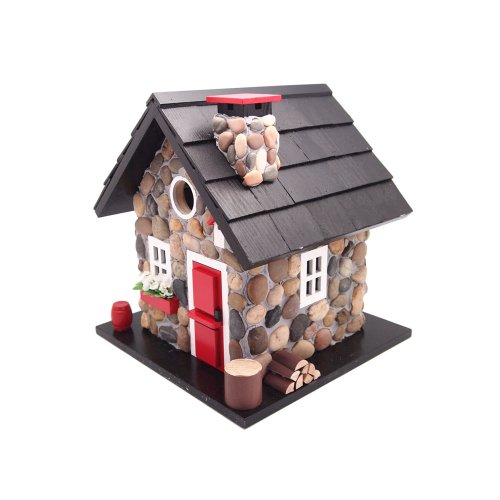 Home Bazaar Windy Ridge Birdhouse Stoneredblack