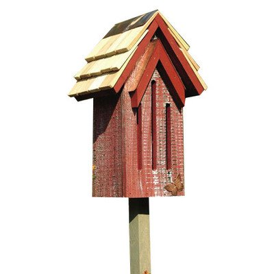 Mademoiselle Butterfly Birdhouse Color Red Whitewash
