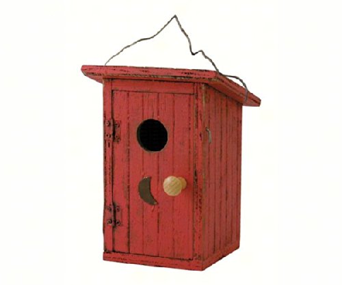 Songbird Essentials 008114 Birdie Loo Birdhouse Red