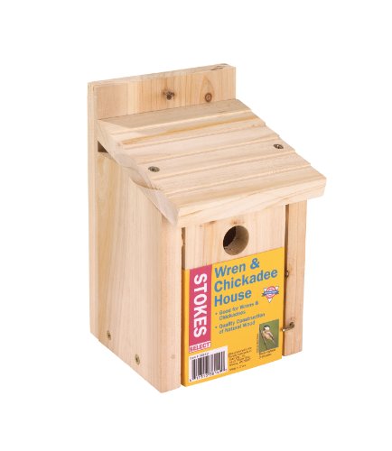 Stokes Select Wrenamp Chickadee Nesting Bird House Natural Wood