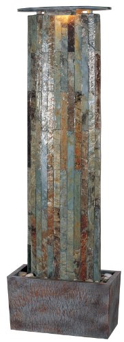 Kenroy Home 50255SL Waterwall IndoorOutdoor Floor Fountain in Natural Slate Finish