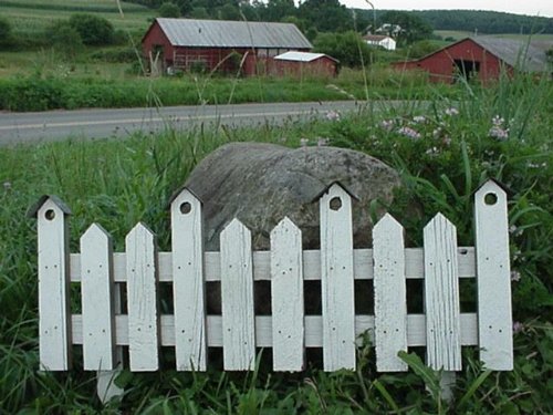 Barnwood Decor - Barnwood Small Picket Fence With Birdhouse Tips Amish Country Handcrafted Barn Wood Small Picket