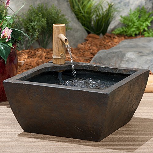 Aquascape 78197 Aquatic Patio Pond Water Garden With Bamboo Fountain, 16-inch