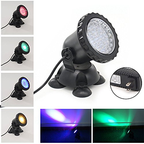 Xcellent Global 3.5w 36 Led Underwater Color Changing Aquarium Spot Light For Garden Pond Fish Tank Fountain Rockery