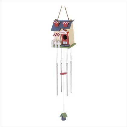 Diner Birdhouse Windchime - Style 39560