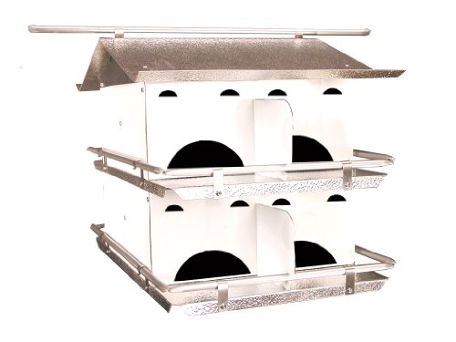 Birds Choice 2-floor-8 Room Purple Martin House With Starling Resistent Holes