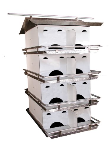Birds Choice 4-floor-16 Room Purple Martin House With Starling Resistent Holes