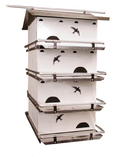 Birds Choice Waters Edge 4-floor-8 Suites Purple Martin House With Starling Resistent Holes