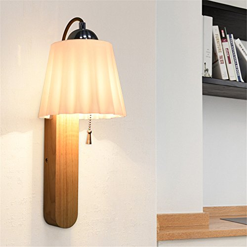 Led wall lamp bedside lamp bedroom wall lamp living room modern minimalist wooden balconies aisle stairs creative lamps